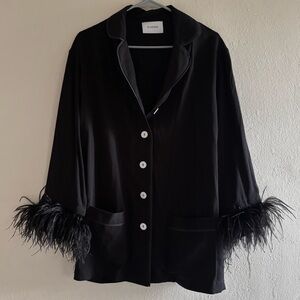 sleeper ostrich feather lounge / pajama top